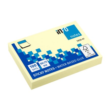 Info Notes 50 x 75 mm Sarı 100 Yaprak Not Kağıdı 9565601