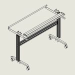 Folyo Kesim Makine Ayağı ve Kağıt Toplama Havuzu 60 cm