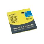 Info Notes 75 x 75 mm Parlak Sarı 80 Yaprak Not Kağıdı 9565434
