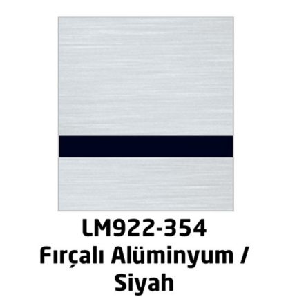 Lasermax 1,5 mm Lazer Kazıma Plakası Fırçalı Alüminyum - Siyah 120x60 cm