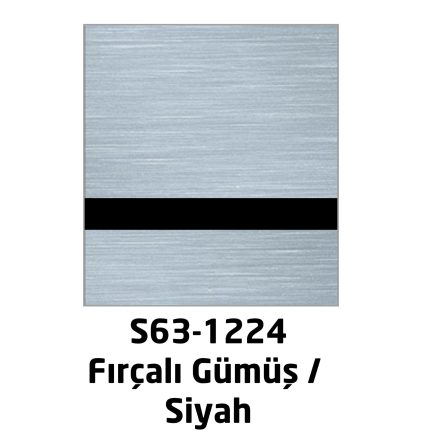 LaserLights 0,1 Mm Kazıma Plakası Fırçalı Gümüş - Siyah 60x30 cm